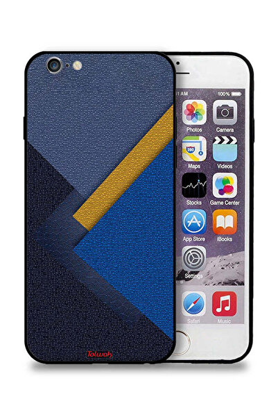 Tolwak جراب حماية جلدي بتصميم مثلثات لهاتف Apple iPhone 6 Plus/6s Plus