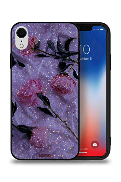 Tolwak غطاء حماية لهاتف Apple iPhone XR بنقشة ورود لامعة