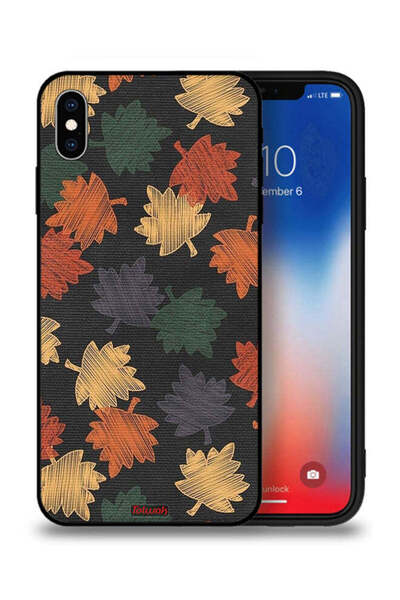 Tolwak غطاء حماية لجهاز Apple iPhone XS برسومات أوراق الخريف