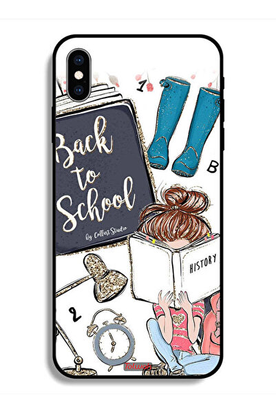 Tolwak جراب حماية لهاتف Apple iPhone X - فتاة العودة إلى المدرسة تقرأ التاريخ