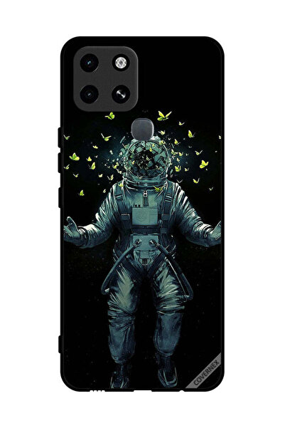 Covernex غطاء حماية لهاتف إنفينيكس سمارت 6 - رائد فضاء وفراشات