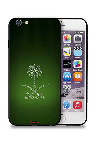 Tolwak غطاء حماية لجهاز آيفون 6/6s من آبل، لافتة المملكة العربية السعودية الق...