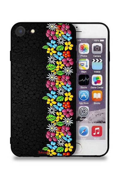Tolwak غطاء حماية لجهاز Apple iPhone 8 من Flowers Line