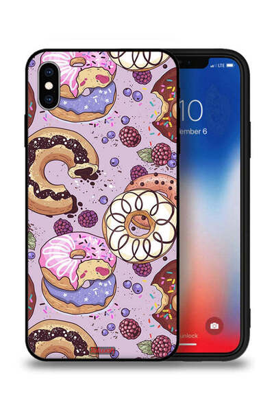 Tolwak غطاء حماية لجهاز Apple iPhone XS Max برسومات دونات فنية