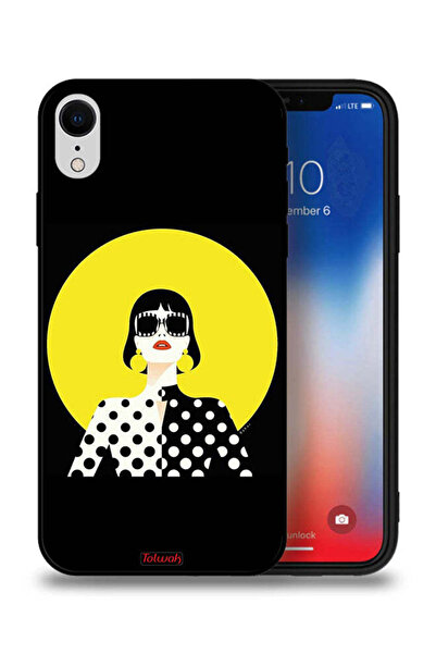 Tolwak جراب حماية لجهاز Apple iPhone XR بتصميم فتاة أنيقة