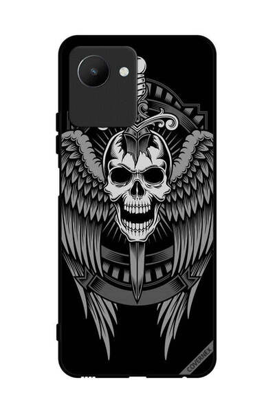 Covernex غطاء حماية لهاتف Realme C30s بتصميم جمجمة وأجنحة نسر