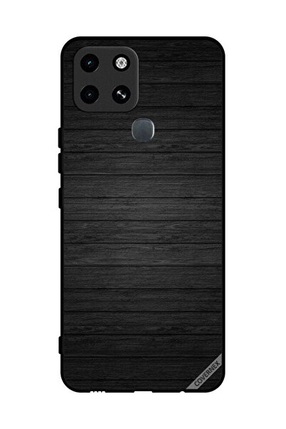 Covernex غطاء حماية لهاتف إنفينيكس سمارت 6 بنمط خشبي داكن