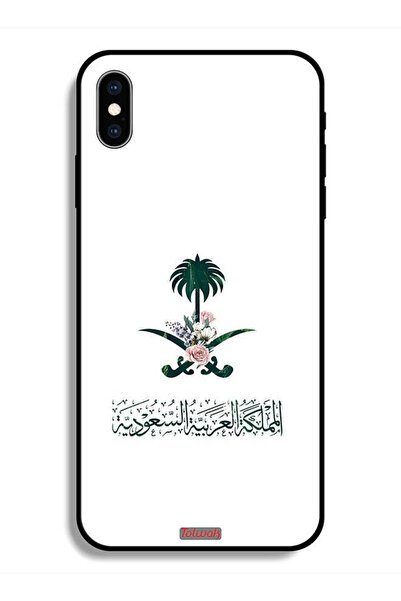 Tolwak جراب حماية لجهاز آيفون إكس من آبل - شعار المملكة العربية السعودية - شع...