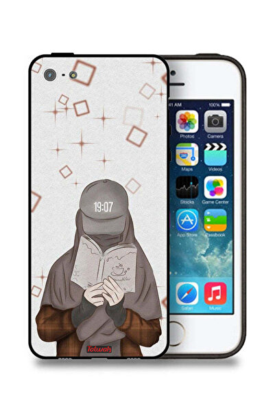 Tolwak جراب حماية لهاتف Apple iPhone 5/5s/SE بتصميم فتاة تقرأ الفن