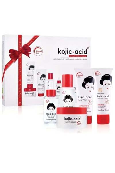 KOJIC ACID مجموعة العناية بالبشرة المكونة من 5 قطع للترطيب ومكافحة الشيخوخة و...