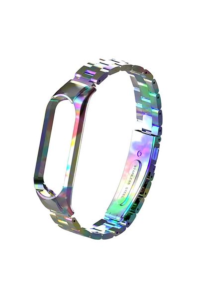 CepteToptan Xiaomi Mi Band 5 Stainless Steel 3 Pods Steel Strap Cord-(1903) - Mki̇8658-1616