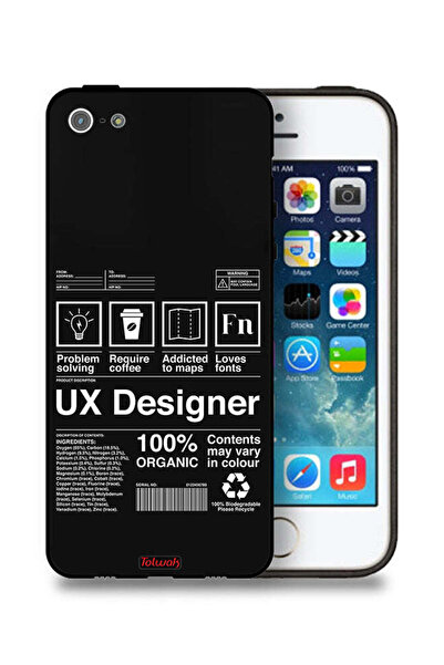 Tolwak جراب حماية لجهاز Apple iPhone 5/5s/SE، ملصق مصمم تجربة المستخدم