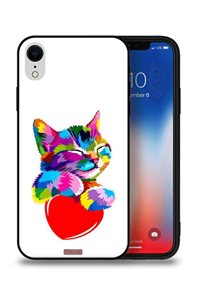 Tolwak غطاء حماية لجهاز Apple iPhone XR - قطة ملونة