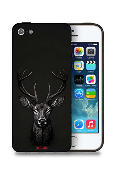 Tolwak غطاء حماية لجهاز Apple iPhone 5/5s/SE برسومات غزال رقمية