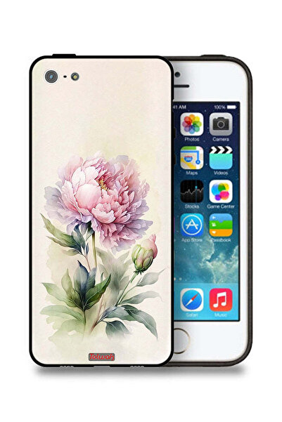 Tolwak غطاء حماية لجهاز Apple iPhone 5/5s/SE بتصميم فني بألوان مائية وردية