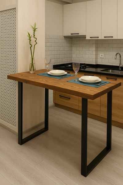 ENJOY LİFE EnjoyLife Doğal Ahşap Bar Masası