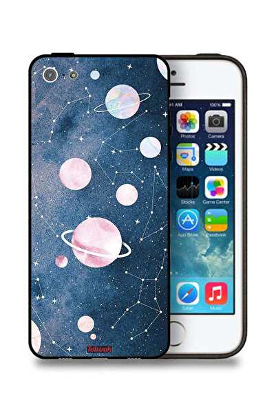 Tolwak غطاء حماية لجهاز Apple iPhone 5/5s/SE برسومات فنية فضائية