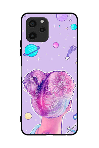 Covernex غطاء حماية لهاتف هواوي نوفا Y61، رسم فتاة ونجوم الفضاء