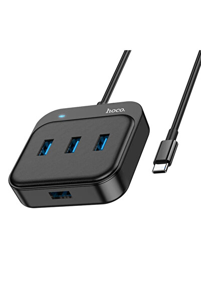 lowell home محول هوكو HB31 4 في 1 من نوع C إلى 4 منافذ USB 3.0، محول متعدد ال...