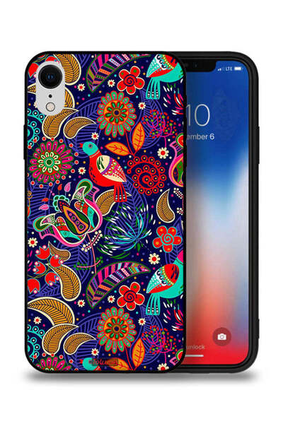 Tolwak جراب حماية لجهاز Apple iPhone XR بنقشة طيور وزهور