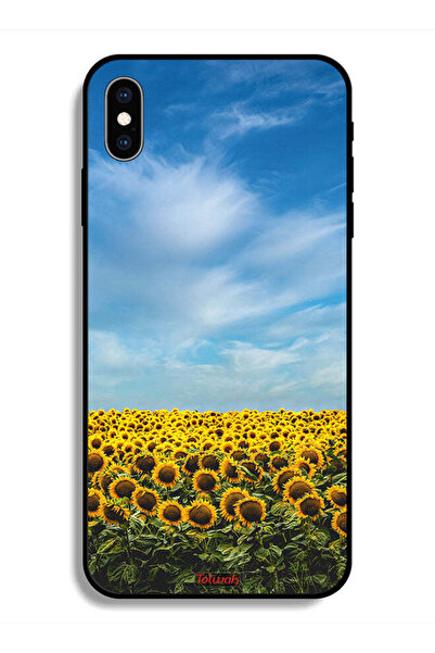 Tolwak جراب حماية لهاتف Apple iPhone X عباد الشمس تحت السماء