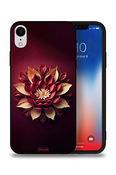 Tolwak جراب حماية لجهاز Apple iPhone XR بتصميم زهور تجريدية