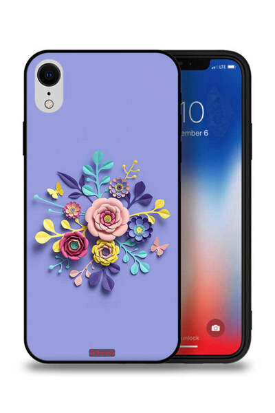 Tolwak جراب حماية Apple iPhone XR بتصميم زهور فنية