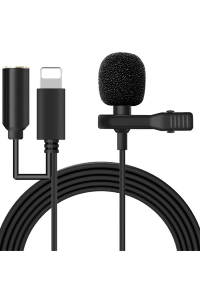CT STONES Ally iPhone Lightning Lavalier Microphone+3.5Mm Jack Professional Y...
