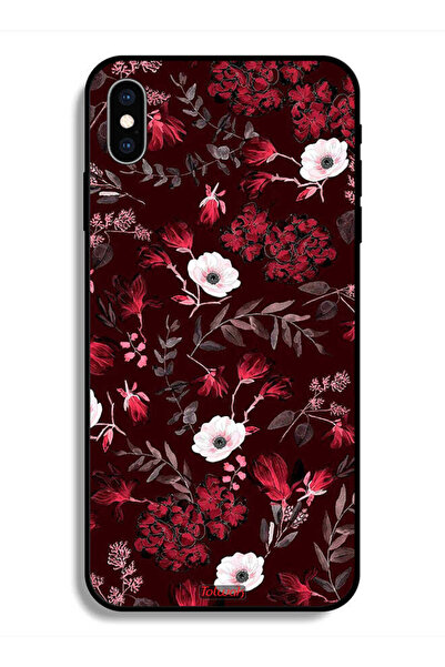 Tolwak جراب واقٍ لهاتف Apple iPhone X زهور صغيرة وأوراق استوائية