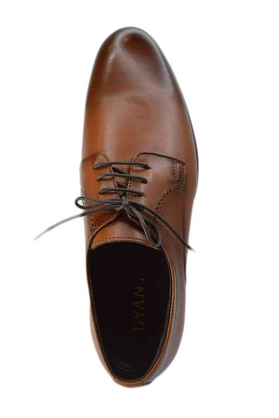 Dyany Men's shoes, genuine leather, brown 44