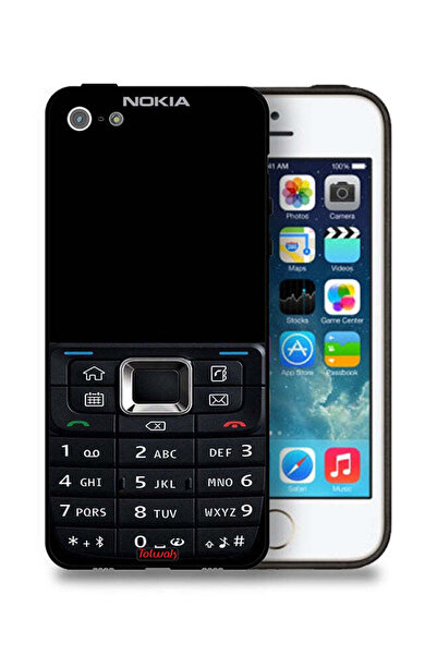 Tolwak جراب حماية لجهاز Apple iPhone 5/5s/SE بنمط هاتف قديم