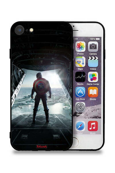 Tolwak جراب حماية لجهاز Apple iPhone 8 مع شاشة عرض كابتن أمريكا