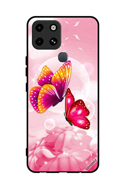 Covernex غطاء حماية لهاتف إنفينيكس سمارت 6 بنقشة فراشات لطيفة