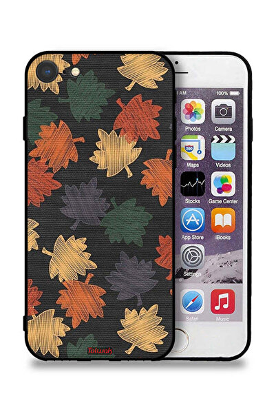 Tolwak غطاء حماية لجهاز آيفون 7 من آبل برسومات أوراق الخريف