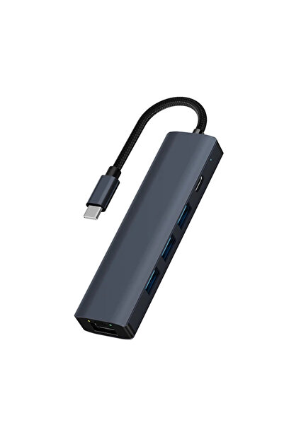 lowell home Ally Byl-2302 5 in 1 Type-C to USB + Type-C + Ethernet Converter ...