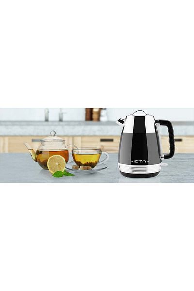 ETA Fierbător electric ETA Storio 918620, 2150 W, 1,7 L, oțel inoxidabil, design retro, negru