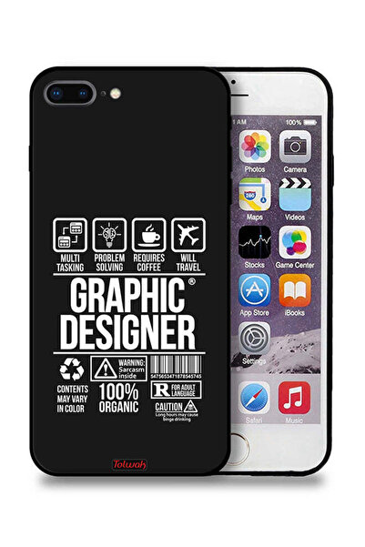 Tolwak جراب حماية لجهاز Apple iPhone 7 Plus، ملصق مصمم جرافيكي