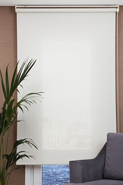 DekoStor Krem YSN Serisi (YSN 9600) Screen Stor Perde Delikli Yapılı Kalın (E...