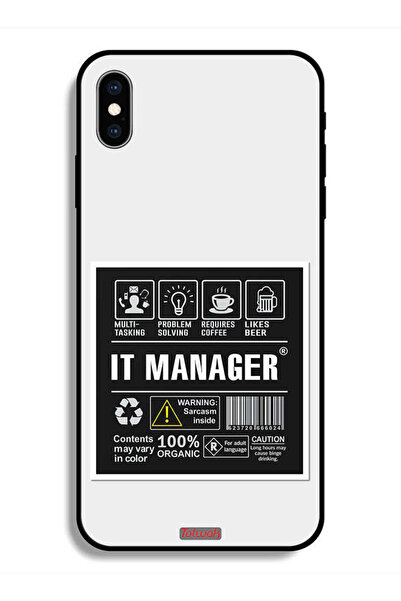 Tolwak حافظة حماية لجهاز Apple iPhone X - ملصق مدير تكنولوجيا المعلومات