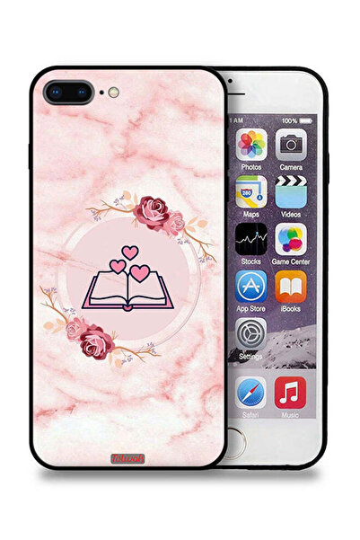 Tolwak غطاء حماية لجهاز آيفون 7 بلس من آبل، رسمة ثلاثة قلوب على كتاب