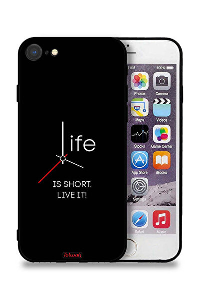 Tolwak جراب حماية لجهاز Apple iPhone 8، الحياة قصيرة