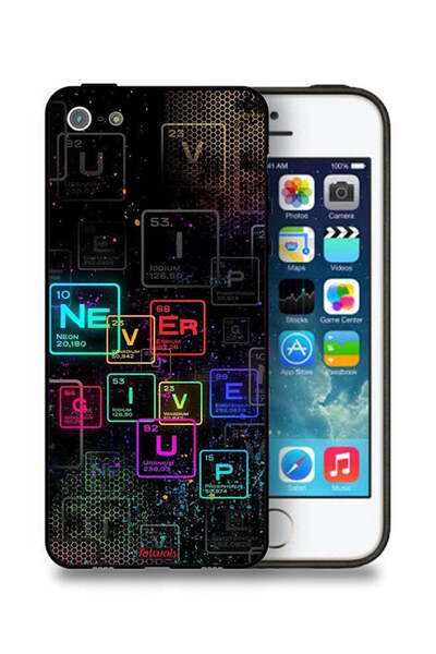 Tolwak جراب حماية لهاتف Apple iPhone 5/5s/SE - فن Never Give Up