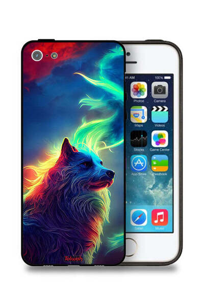 Tolwak غطاء حماية لجهاز Apple iPhone 5/5s/SE بتصميم الذئب