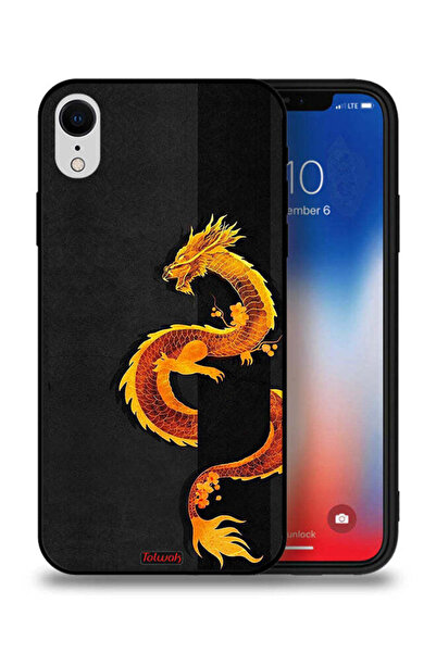 Tolwak جراب حماية لجهاز Apple iPhone XR برسومات التنين