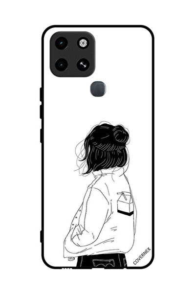 Covernex غطاء حماية لهاتف إنفينيكس سمارت 6 فتاة تفكر بعمق كبير