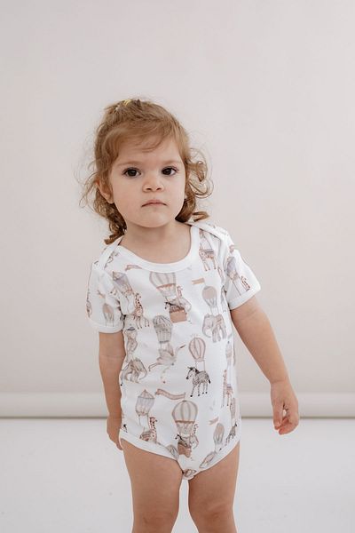 Tuğba Kuğu Short Sleeve Baby Body - Pureline Series - Dreamland Safari