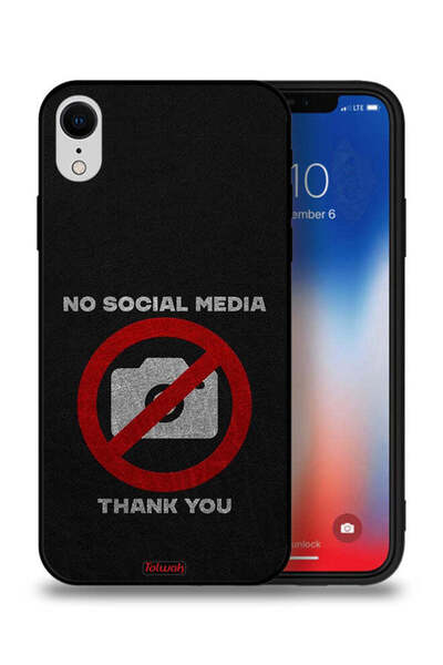 Tolwak جراب حماية لجهاز Apple iPhone XR - لا توجد وسائل تواصل اجتماعي، شكرًا لك