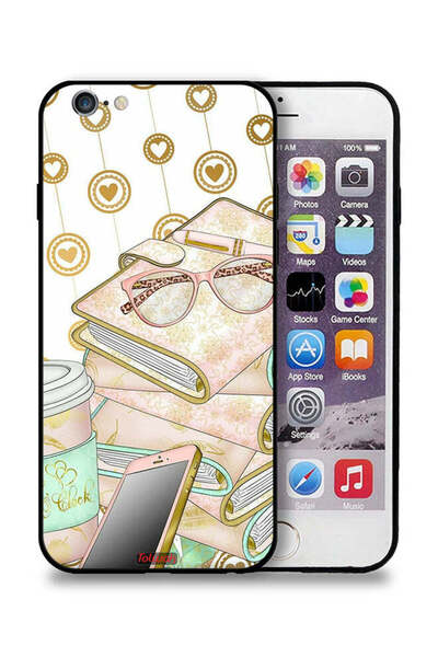 Tolwak جراب حماية لهاتف Apple iPhone 6 Plus/6s Plus بتصميم نظارات على الكتب