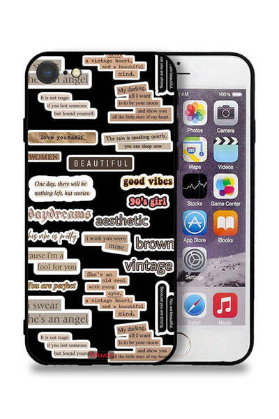 Tolwak جراب حماية لجهاز Apple iPhone 8 مع ملصقات اقتباسات جميلة