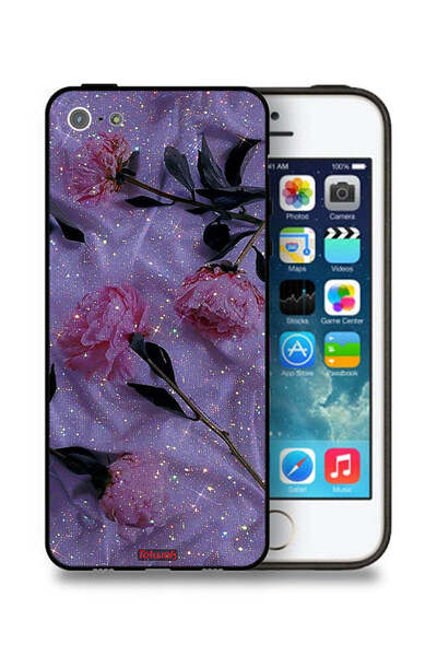 Tolwak غطاء حماية لامع بنقشة ورود لهاتف Apple iPhone 5/5s/SE